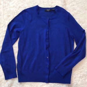 Cobalt blue cardigan.   Great condition. medium.